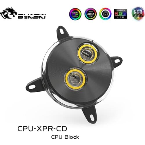 Bykski CPU Water Block use for INTEL LGA x99-2011 1150 1151 1155 1156 2066 RGB Light Support RGB CPU Block Header to Motherboard