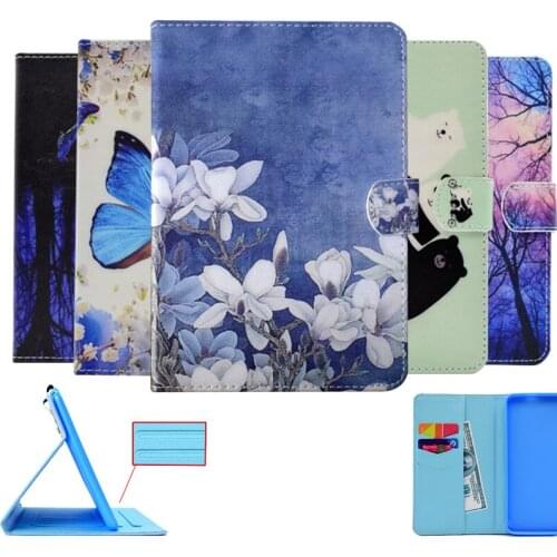 Tablet Cases for Samsung Galaxy Tab A A6 10.1 Case T585 T580 SM-T580 T580N PU Leather 3D Printer Book Stand Soft Back Cover Case