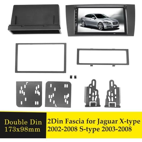 Double Din Car Radio Fascia GPS Navigation Plate Panel for Jaguar S Type X Type 2003~2008 Stereo DVD Player Frame Bezel Fascias