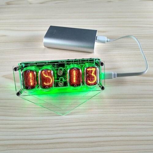 DYKB 4-bit integrated glow tube clock IN-12A IN-12B clock glow tube Colorful LED DS3231 nixie clock LED Backlight
