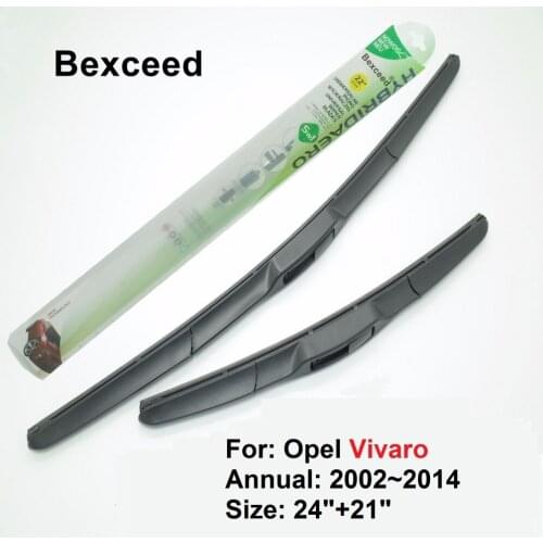 Hybrid Wiper Blade for Opel Vivaro 24"+21" Essuie Glaces Bexceed of Car Windshield Windscreen 2002~2014