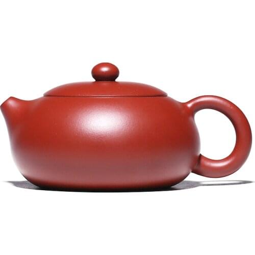 Kang yixing purple recommended all pure hand dahongpao xi shi pot famous authentic flat little teapot set tea service