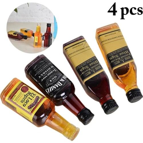 4PCS Fridge Magnet Creative Cute Mini Beer Bottle Strong Magnet Office Magnet