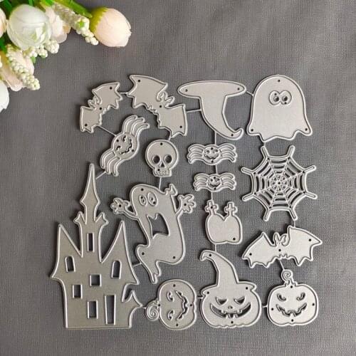 Metal Halloween Cutting Dies Stencil DIY Scrapbooking Album Paper Card Template