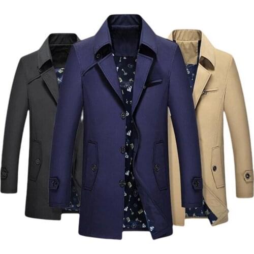 For Maximum Weight 242 lbs Trench Coat Mens Brand Windbreaker Male Business Jacket Plus size 7XL,8XL,9XL Long OverCoat