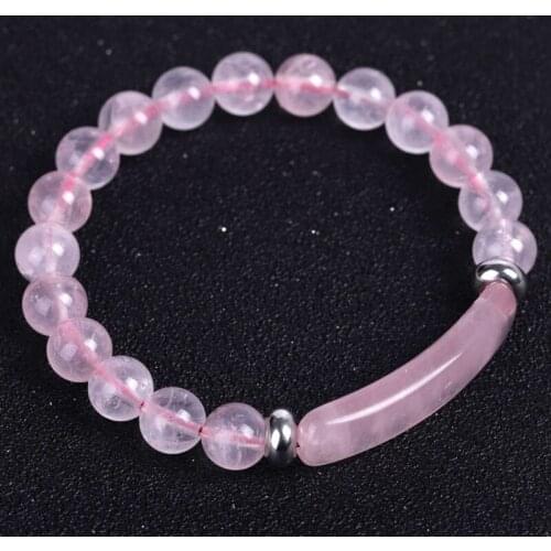 Natural Rose Quartz Agate Crystal Beaded Bracelet Chakra Healing Stone Green Aventurine Tiger Eye Beads for DIY Handmade Jewelry