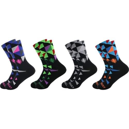 Pairs Anti Slip Seamless Cycling Socks Integral Moulding High-tech Bike Sock Compression Bicycle Outdoor Running Sport Socks