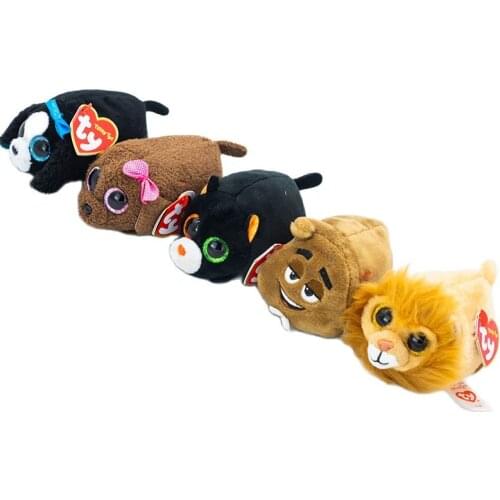 New 4''10CM Ty Beanie Boos Big Eyes Phone Wipe Puppy Mouse Lion Plush Dolls Collectible Stuffed Toy Boy Girl Child Birthday Gift