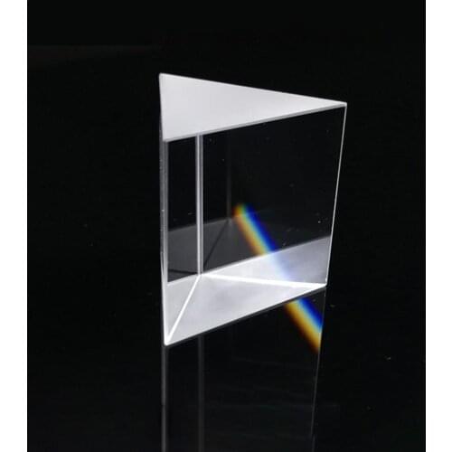 Optical Laser Reflector Prism Glass Triangular Right Angle Isosceles Lens K9 Material Testing Instrument For Teaching Light