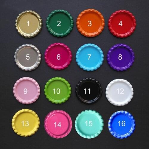 Wholesale 700 Pcs 1 inch Two-side Colourful Flatten Bottle Caps for hairbow hair bows Jewelry Accessories Without Hole STYB002