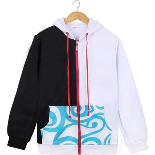 Anime Gintama Silver Soul Autumn Hoodie Cosplay Sakata Gintoki Hooded Zipper Coats Unisex Casual Sweatshirt Jacket Hoodies