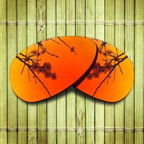 Polarized Replacement Lense For-Oakley Crosshair S Sunglasses Frame True Color Mirrored Coating - Fire Red Color Options