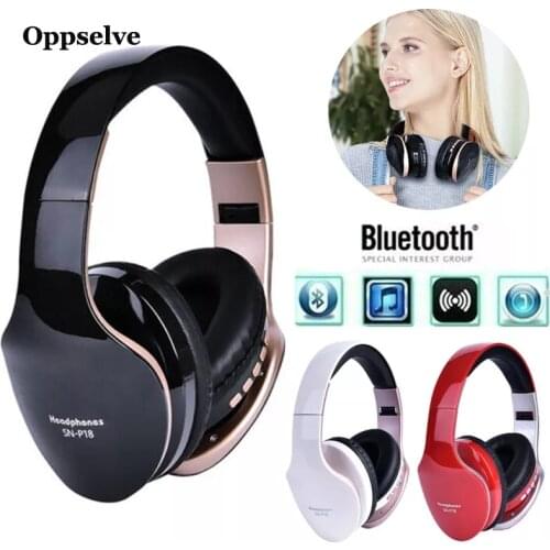 Heavy Bass Portable Wireless Headphone Bluetooth Stereo Foldable Headset Audio Mp3 Adjustable Earphones with Mic for Music Calls