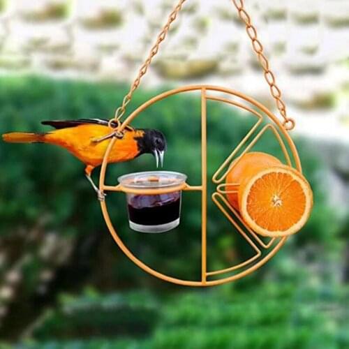 Practical Oriole Bird Feeder for Outdoors Jelly and Oranges, Orange Fruit Oriole Double-Cup Jelly Bird Feeder, Bird Feeder