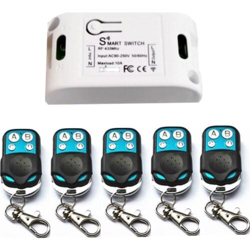 433MHz Remote Control for Gate AC 220V10 Amp 2200W1CHGarage dooropenerAutomation Wireless Switch Rfair mouseControllerrelay Rem