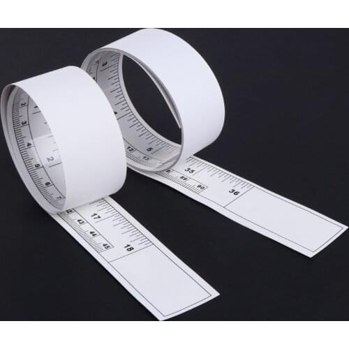 OOTDTY 45cm 90cm Self Adhesive Metric Measure Tape Vinyl Silver Rulers For Sewing Machine Sticker