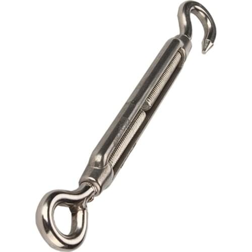 Silver Stainless Steel 304 M8 Hook & Eye Turnbuckle 190mm Length