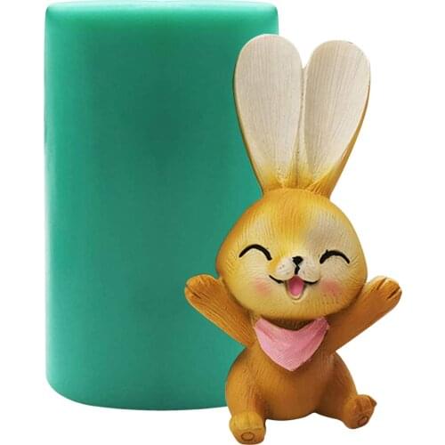 Rabbit Silicone Mold Easter Fondant Cake Decorating Tools DIY Craft Fondant Resin Mold Candy Clay Chocolate Gumpaste Mould