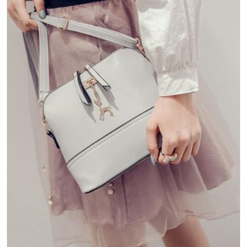 Women messenger bags shoulder vintage bag brand design lady shoulder crossbody bag pu luxury shell bag With Deer Ornaments