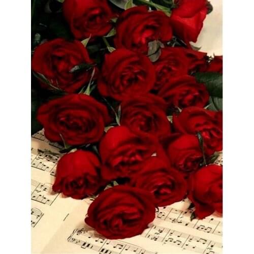 YIKEE Diamond Painting Lily Flower Diamond Embroidery Full Square Rhinestones Home Decor Diamonds Mosaic y824