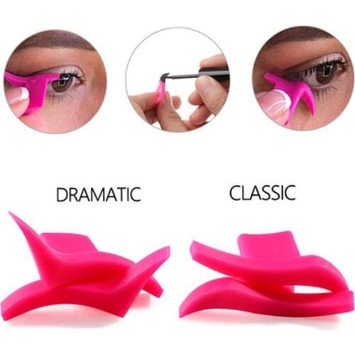 1 Pair Wing Style Eye Liner Stamp Makeup Cat Eye Eyeliner Stencil Multifunction Eyeshadow Stencil Models Template Shaper Stamps
