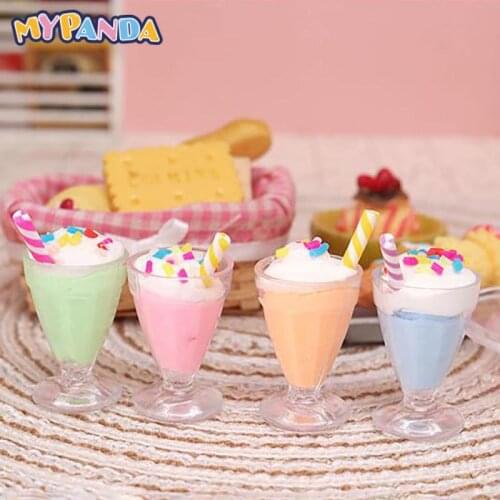 Model Pretend Play Mini Food Doll Accessories Fit Play House Toy CUTE Dollhouse Miniature 1pc Drink Ice Cream Cups
