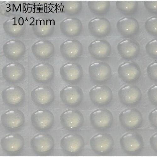 100-500pcs 10*2mm SelfAdhesive Soft and Clear Anti Slip Rounded Bumpers Silicone Rubber Feet Pads Sticky Silicone Shock Absorber