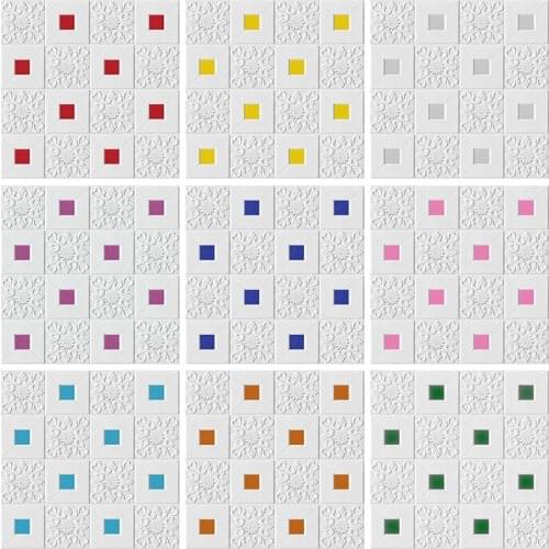 3D Stereo Foam Wall Stickers Ceiling Panel Roof Decal Self Adhesive DIY Wallpaper Home Decor Living Room Children