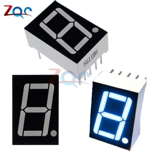 5PCS/Lot 0.56 Inch 7 Segment Blue LED Digital Display Common Anode LED Digital Tube Red for Home Appliance Car Accessories