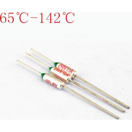 65-145 Celsius Degree 10A 250V Micro Mini Electrical Thermal Fuses Temperature Fuse Thermal Cutoff
