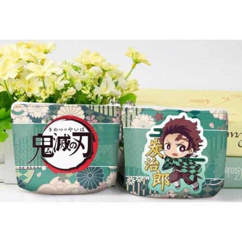 1pc Anime Demon Slayer Coin Pouches Kimetsu no Yaiba Kamado Tanjirou Penny Bag