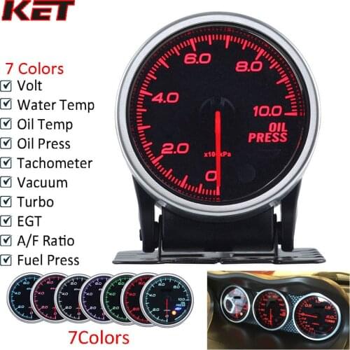 2 Inch 52MM Auto Gauge Meter Ext Temp Turbo Boost Oil Press Water Temp Oil Temp RPM Trans Temp AFR Gauge With Stepper Motor
