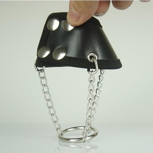 BDSM Tug On Balls Penis Ring,Leather Parachute Scrotum Ball Stretcher,CBT Cock Erection,Chastity Cage,Sex Toys For Men
