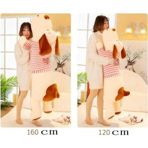 63" Giant Dog Plush Toy Big Dog Pillow Bed Pillow Soft Stuffed Animals Toy Gift Stuffed Animals