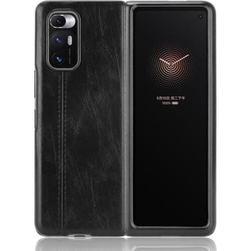 For Xiaomi Mi Mix Fold Case Luxury Calfskin PU Leather lines Hard Back Cover Case For Xiaomi Mi Mix Fold Phone Case