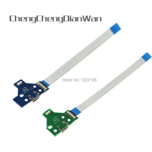 ChengChengDianWan 8pcs=2sets USB Charging Port Socket For PS4 controller 12pin 14pin usb charge port with board flex cable