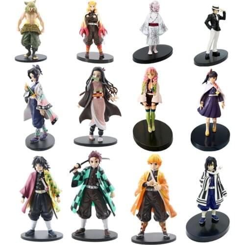 Anime 16CM Demon Slayer Kimetsu no Yaiba figure Kamado Tanjirou Action Figure Agatsuma Zenitsu Nezuko Warrior PVC Model Toys