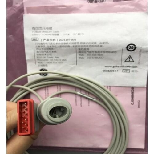 GE Original Invasive Blood Pressure Cable EDWARDS LE TRUWAVE 3.6M/12FT REF: 2021197-001