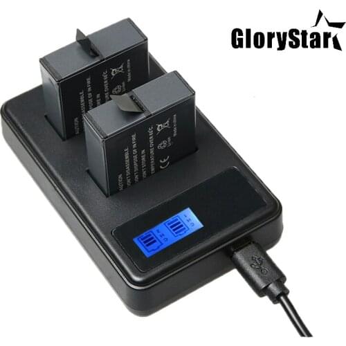 GloryStar Charger AHDBT-501 USB Cable AHDBT501 AHDBT 501 LCD Display Capacity for Go Pro HERO 5 6 Black Accessories