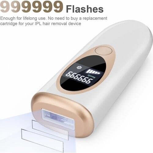 IPL Hair Removal 999999 Flashes Replaceable Head IPLlaser Epilator Permanent Painless Whole Body Laser Hair Removal Device