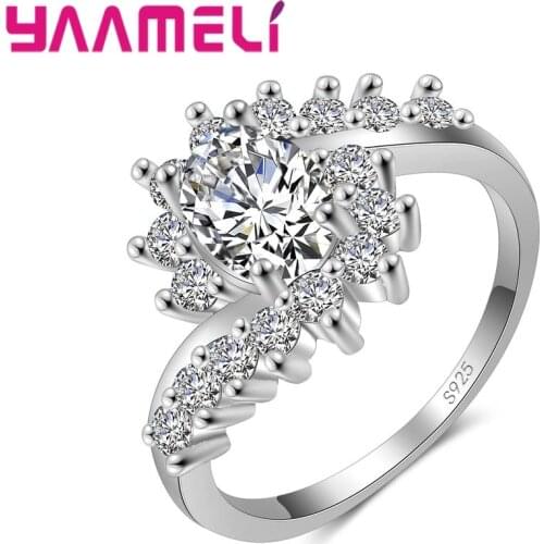 Hot Sale 925 Sterling Silver Oval CZ Diamond Rings for Women Wedding Trendy Jewelry Antique 6/7/8/9/10 Rings Anillos