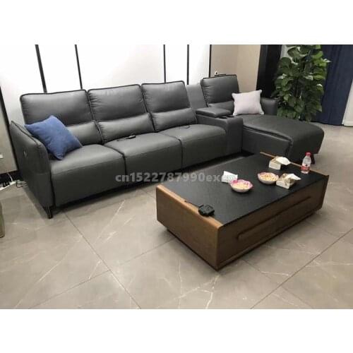 Modern recliner leather sofa for living room furniture
