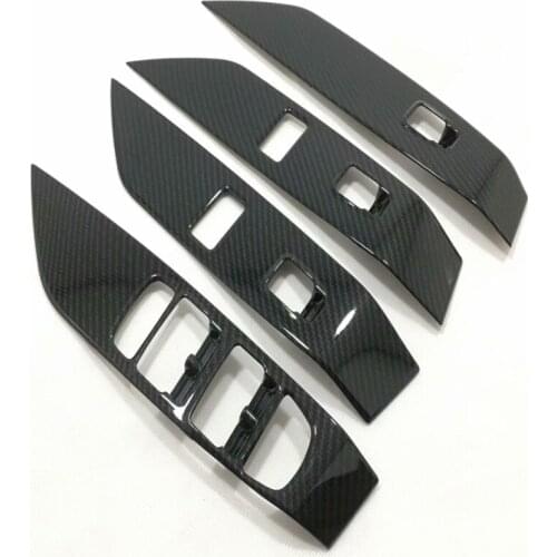 Left Hand Drive Plastic Interior Door Armrest Window Switch Button Cover Trim 4pcs Car Styling For Jaguar E-Pace 2017 2018 2019