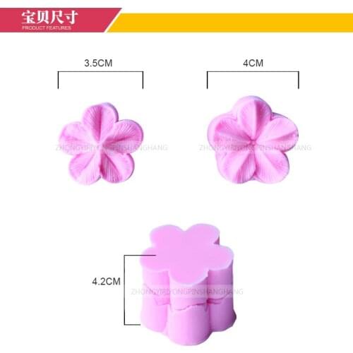 New Fondant Cake Tool 2 Plum Petals Mold D127