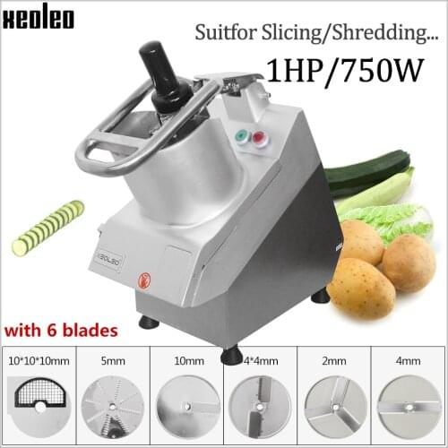 XEOLEO Vegetable Slicer Fruite Vegetable Shred machine Vegetable dicer machine Multi-function Vegetable Cutter 750W Big Mouth