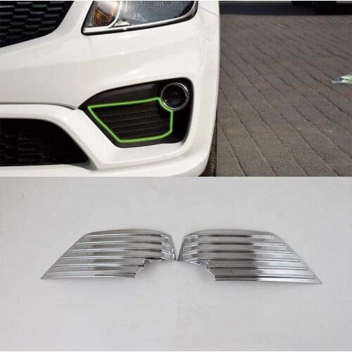 Front Fog Light Exterior Accessories Decoration ABS Chrome Fog Lamp Cover Trim For Kia K2/Rio 2017