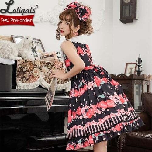 The Peach ~ Sweet Printed Lolita Casual JSK Dress by Magic Tea Party ~ Pre-order