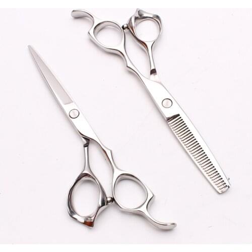 6'' 17.5cm 440C JP Customized Logo Professional Human Hair Scissors Hairdressing Scissors Cutting Shears Thinning Scissors C1024