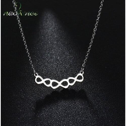 Nextvance Stainless Steel Simple Infinity Necklace Lucky Number 8 Pendant Necklaces For Women Jewelry Bijoux Dropshipping