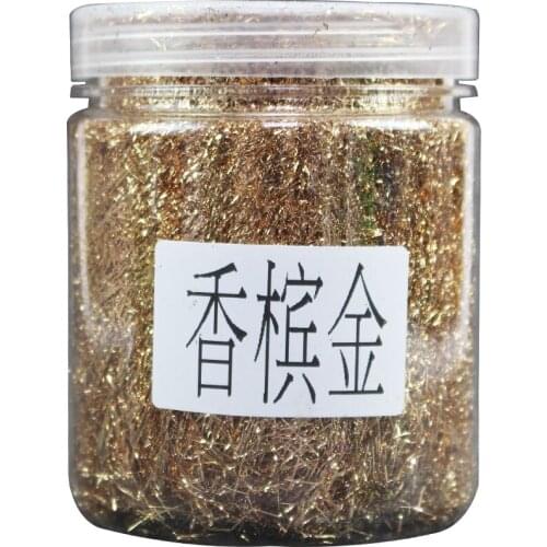 Imitation Gold Leaf Wire,Alloy Thread Champagne Gold ,Gold Foil Wire for Tinsel Wall Decoration,Nail Art,Arts and Crafts,5g